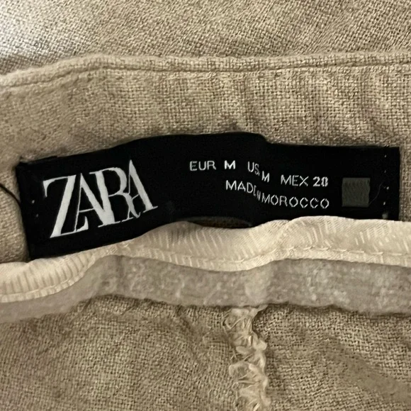 Zara Beige Linen Pants - Picture 4 of 4
